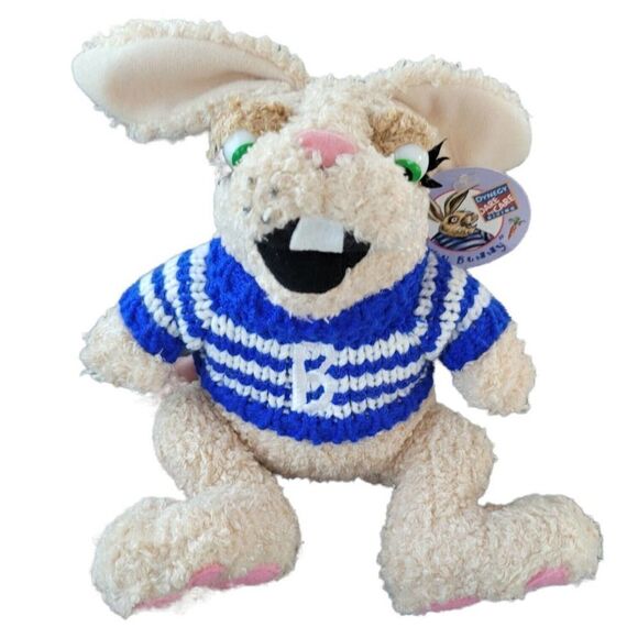 Dynegy Bunky Bunny Plush Steven Smith Crazy Eyes Creepy Cute 2002 Retired - Picture 1 of 4